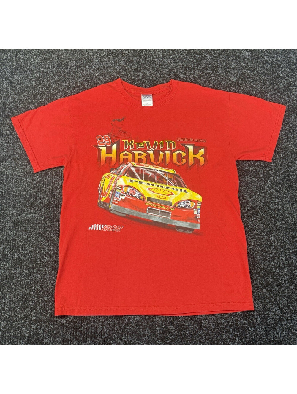 Hanes Ultra Cotton Kevin Harvick #29 NASCAR Red T-Shirt Mens Size M
